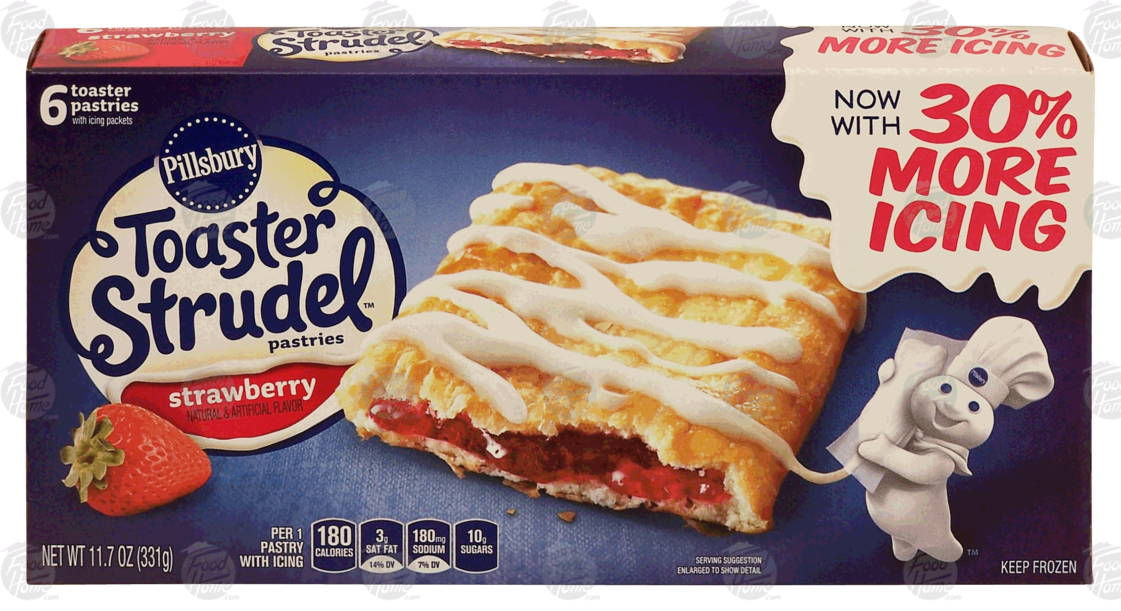 Pillsbury Toaster Strudel strawberry filled pastries with icing packets, 6-count Full-Size Picture